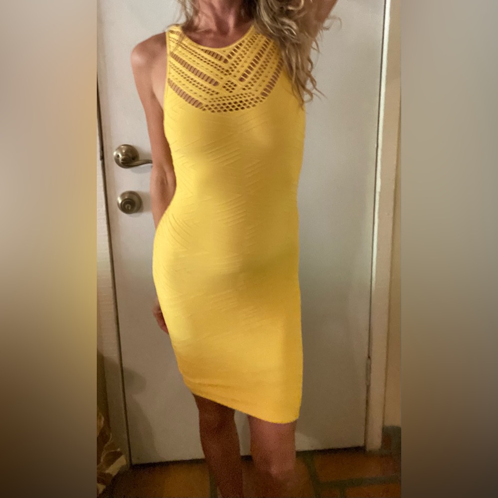 Bebe Bodycon Yellow Dress